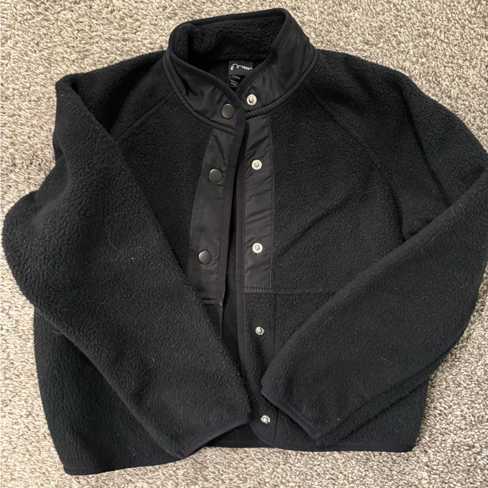 Art Class Black Fleece Shirt Jacket